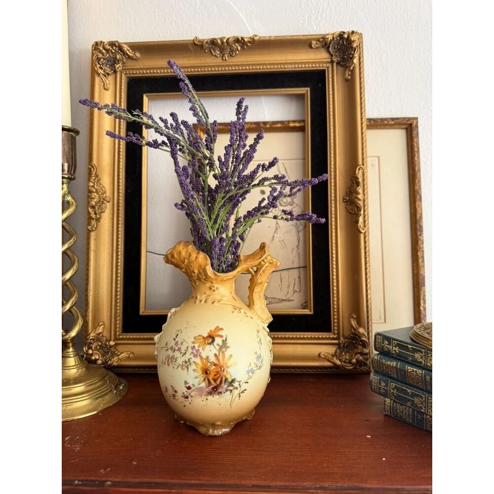 Antique Ernst Wahliss Austria Floral Vase, Turn Wien Crown Mark, Hand Painted - Picture 9 of 16